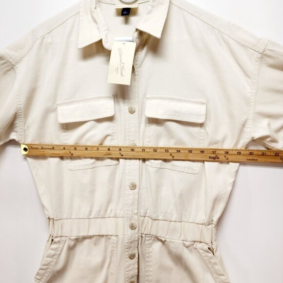 Universal Thread Womens Beige Utility Jumpsuit Overalls Short Sleeves  Size 8 - Picture 11 of 13